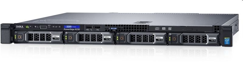 Dell PowerEdge R230 szerver E3-1270v6 8GB 2x2TB H330 rack fotó, illusztráció : DPER230-23