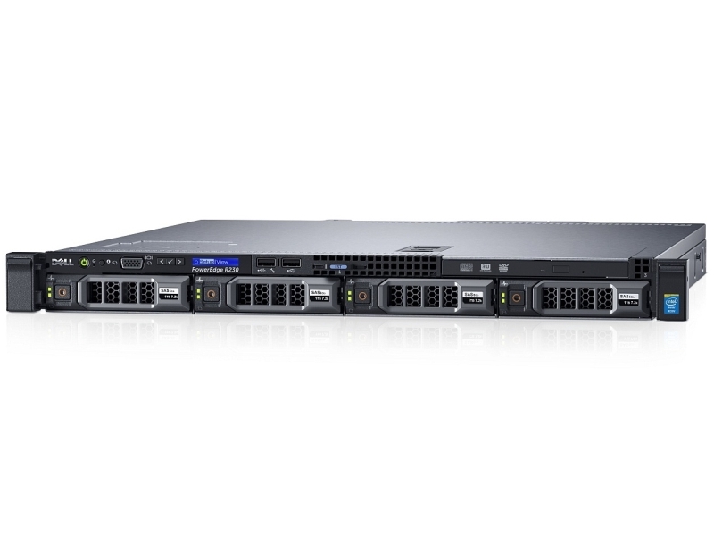 Dell PowerEdge R230 szerver E3-1270v6 8GB 2x2TB H330 rack fotó, illusztráció : DPER230-41