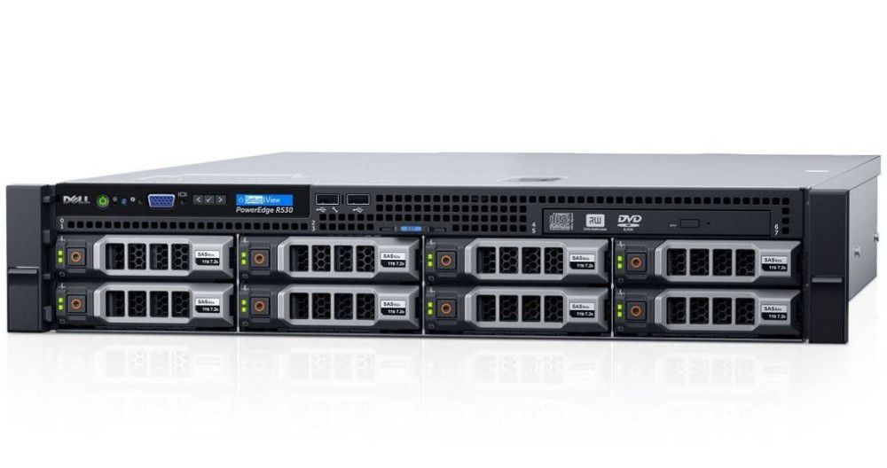 Dell PowerEdge R530 rack szerver 2x SCX E5-2620v3 2.4GHz 32GB 2x600B H730 fotó, illusztráció : DPER530-3