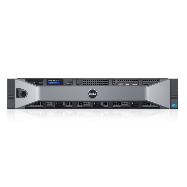 Dell PowerEdge R730 szerver E5-2620v4 64GB 2x600GB H730 rack fotó, illusztráció : DPER730-142