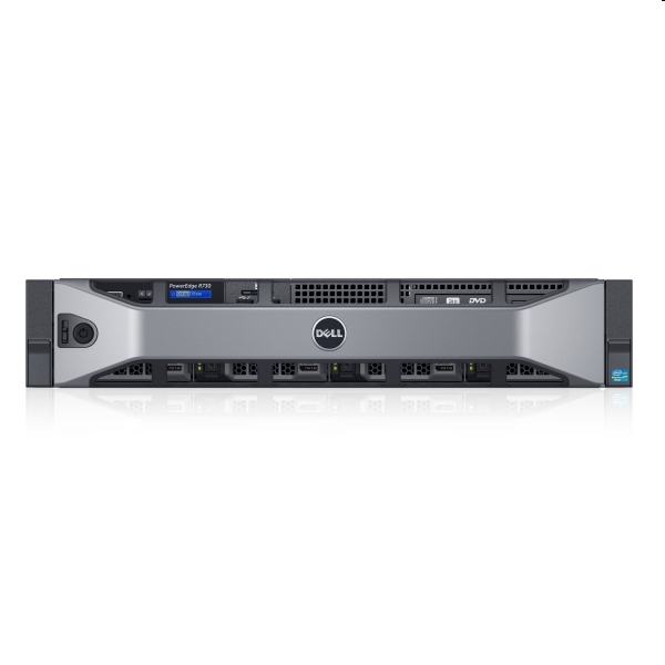 Dell PowerEdge R730 szerver E5-2620v4 64GB 2x600GB H730 rack fotó, illusztráció : DPER730-142