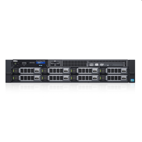 Dell PowerEdge R730 szerver E5-2620v4 2.1GHz 16GB 2x600GB H730 rack fotó, illusztráció : DPER730-155