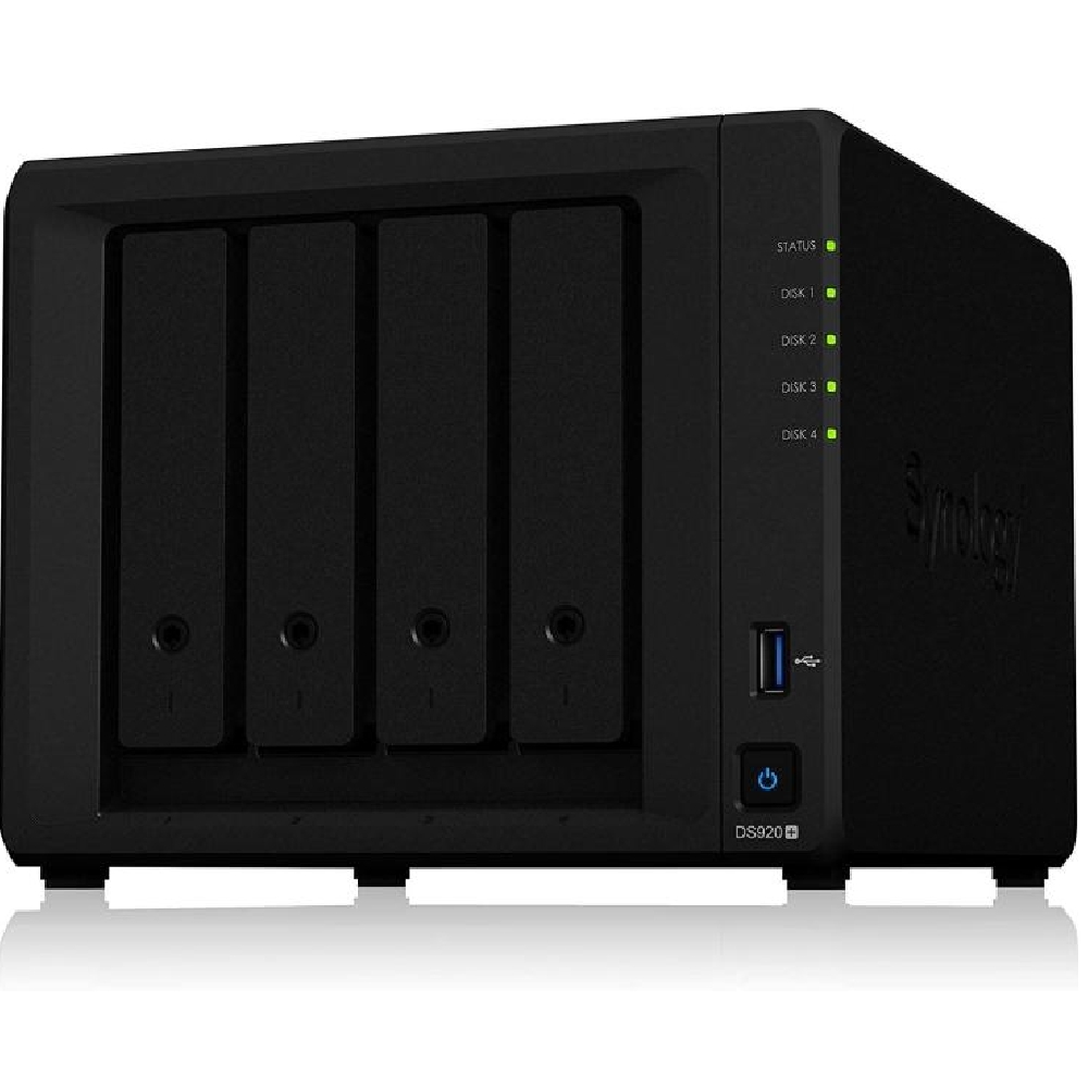 NAS 4 HDD hely Synology DiskStation DS920+ (4 GB) fotó, illusztráció : DS920-(4GB)