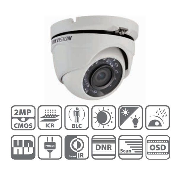 Dome HD-TVI kamera, kültéri, 1080P, 6mm, IR20m fotó, illusztráció : DS-2CE56D1T-IRM(6MM)