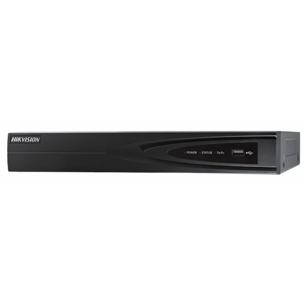 NVR 4 csatorna, 25Mbps rögzítési sávszélesség, H.264, HDMI+VGA, 2xUSB, 1x Sata, fotó, illusztráció : DS-7604NI-E1_A