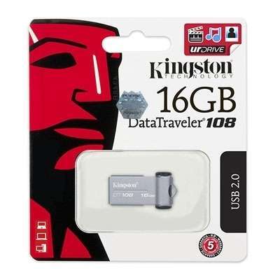 Pendrive 16GB, DT108, szürke 5 év szervizben fotó, illusztráció : DT108_16GB