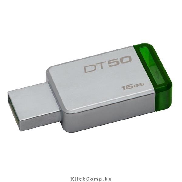 16GB PenDrive USB3.0 Ezüst-Zöld Kingston DT50/16GB Flash Drive fotó, illusztráció : DT50_16GB