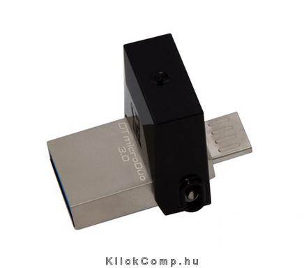 16GB PenDrive micro-USB3.0 / USB3.0 Fekete KINGSTON DTDUO3/16GB fotó, illusztráció : DTDUO3_16GB