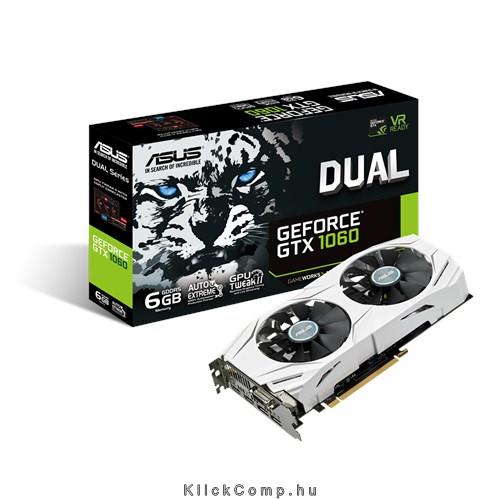 VGA GTX-1060 6GB DDR5 PCI-Ex16x ASUS nVIDIA Videokártya fotó, illusztráció : DUAL-GTX1060-6G