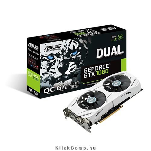 VGA GTX-1060-6GB PCI-Ex16x OC ASUS Videokártya fotó, illusztráció : DUAL-GTX1060-O6G