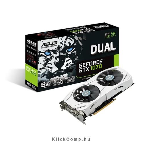 VGA GTX-1070-8GB PCI-Ex16x ASUS Videokártya fotó, illusztráció : DUAL-GTX1070-8G