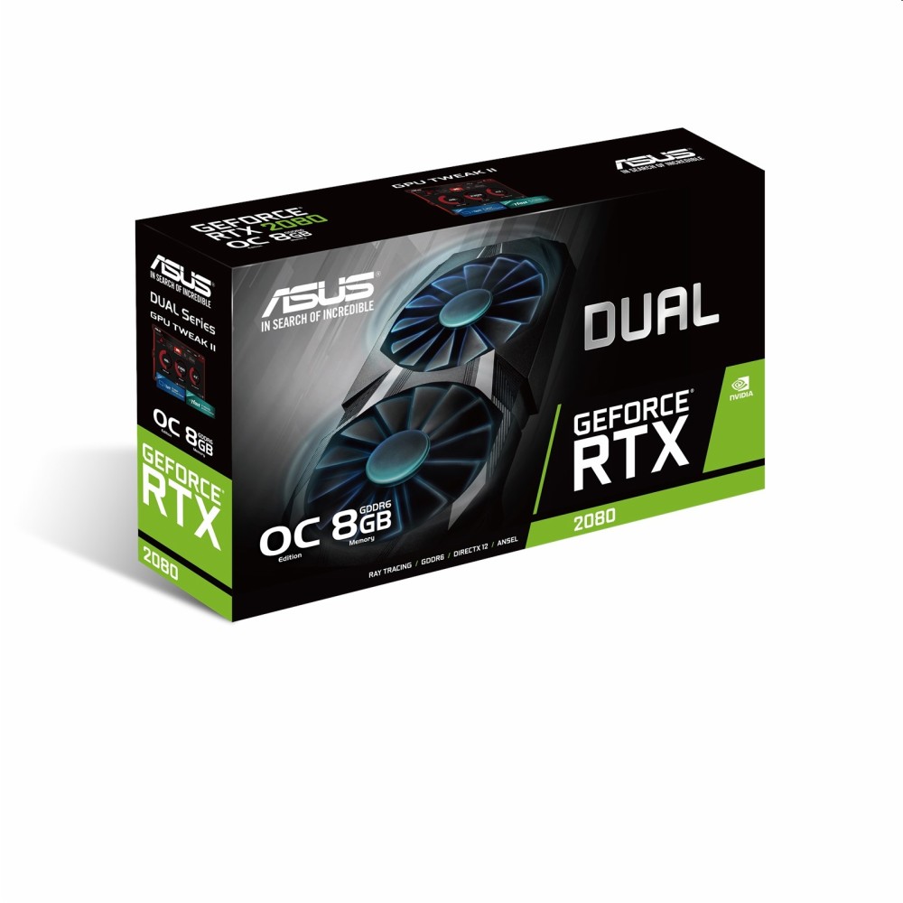VGA RTX2080 ASUS videokártya nVidia DUAL-RTX2080-O8G  GDDR6  8GB fotó, illusztráció : DUAL-RTX2080-O8G