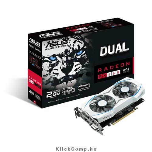 VGA RX-460-2GB PCI-Ex16x ASUS Videokártya fotó, illusztráció : DUAL-RX460-2G