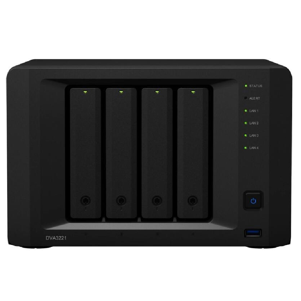 NAS 4 HDD hely Synology DiskStation DVA3221 fotó, illusztráció : DVA3221