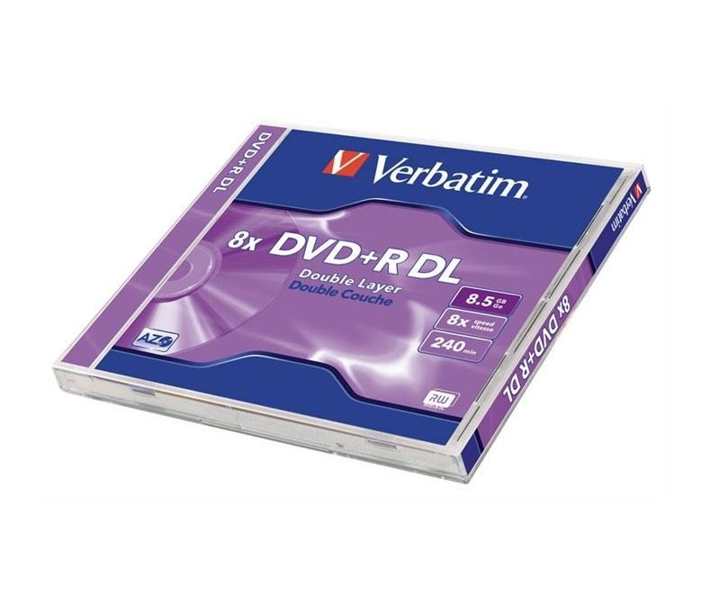 DVD+R lemez, kétrétegű, 8,5GB, 8x, normál tok, VERBATIM - Már nem forgalmazott fotó, illusztráció : DVDV-8DL