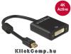 miniDisplayport 1.2 dugós csatl. - DVI csatlakozóhüvely 4K aktív adapter - Fekete Delock-62603 Technikai adatok