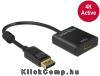 Displayport 1.2 dugós csatl. - HDMI csatlakozóhüvely 4K aktív - Fekete Delock-62607 Technikai adatok