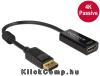 Displayport 1.2 dugs csatl. - HDMI csatlakozhvely 4K passzv - Fekete                                                                                                                                