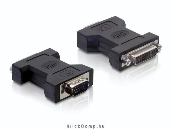 DVI 24+5pin anya > VGA 15pin apa adapter fotó, illusztráció : Delock-65017