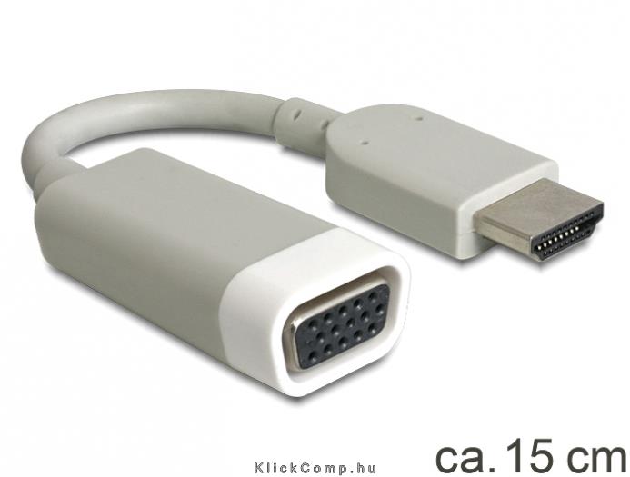 HDMI-A apa > VGA anya adapter fotó, illusztráció : Delock-65469