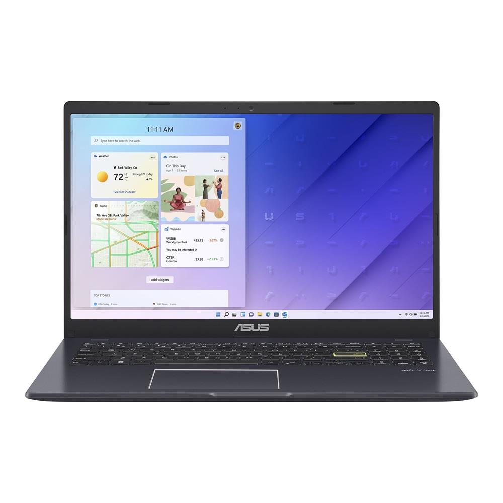 Asus VivoBook laptop 15,6  HD N4500 4GB 128GB UHD W11 fekete Asus VivoBook E510 fotó, illusztráció : E510KA-BR218WS