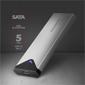 külső ház EEM2-U3C USB-C 3.2 SATA M2 fekete ház Axagon EEM2-U3C fotó
