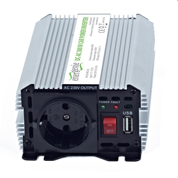 ENERGENIE autós inverter 12V 300W + USB - Már nem forgalmazott termék fotó, illusztráció : EG-PWC-032