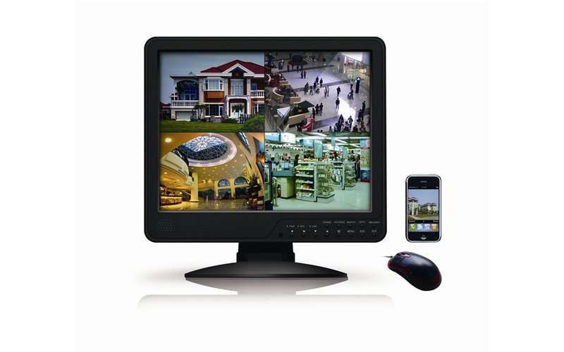 DVR+15  LCD 4 csatornás rögzítő, H264, D1/50fps, CIF/100fps, 1x SATA HDD fotó, illusztráció : EN-6864