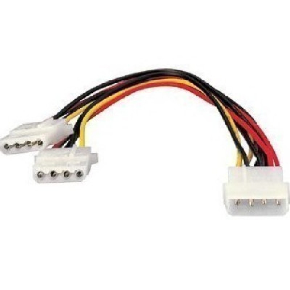 Y kábel 1×5,25 molex apa -> 2×5,25 molex anya 20cm fotó, illusztráció : EQUIP-112030