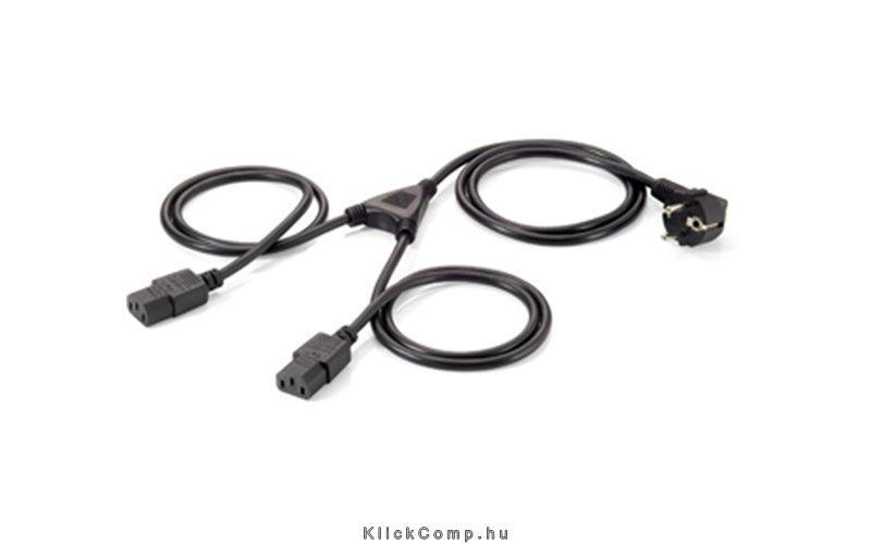 Y PC tápkábel, 1,8m, fekete, C13 Delock fotó, illusztráció : EQUIP-112220