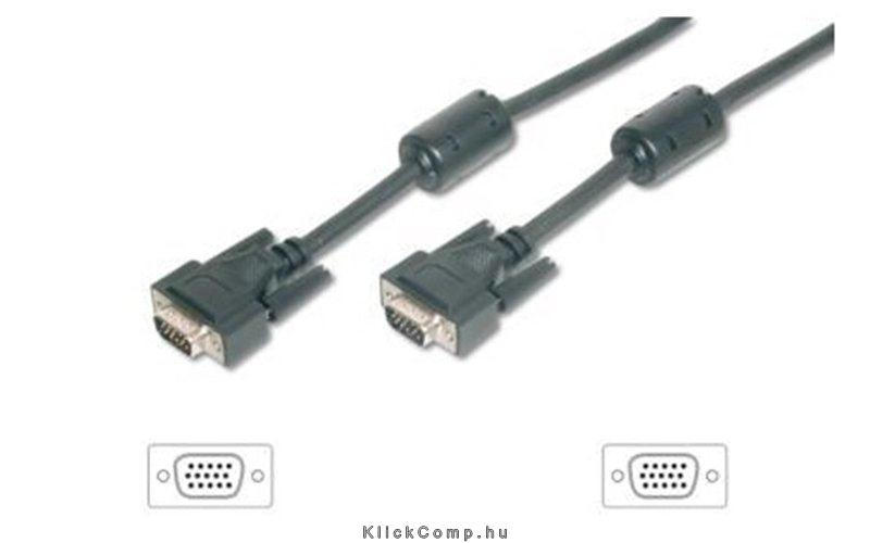 VGA kábel HD15 apa/apa, ferrit gyűrűvel, 10m Delock fotó, illusztráció : EQUIP-118814