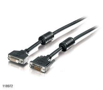 DVI Dual Link hosszabbítókábelkábel apa/anya, 1,8m Delock fotó, illusztráció : EQUIP-118972