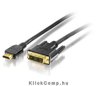 HDMI DVI kábel, aranyozott, 5m Delock fotó, illusztráció : EQUIP-119325