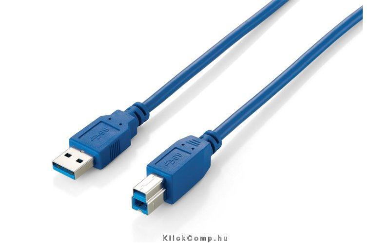 USB 3.0 A-B kábel, apa/apa, duplán árnyékolt, 1,8m Delock fotó, illusztráció : EQUIP-128292