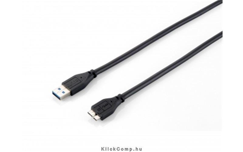 USB 3.0 A-microB 10pin kábel, apa/apa, duplán árnyékolt, 2m Delock fotó, illusztráció : EQUIP-128397