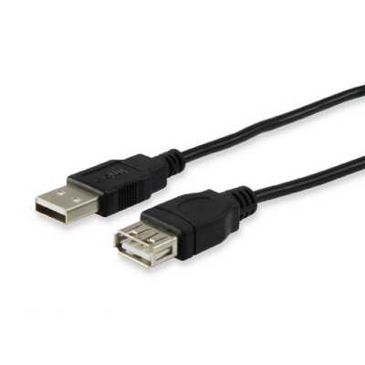 USB hosszabbító-kábel 1.8m USB2.0 A-A apa anya, duplán árnyékolt EQUIP-128850 fotó