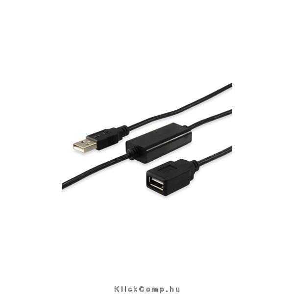 USB2.0 hosszabbítókábel 10m Aktív A-A apa/anya, duplán árnyékolt, Equip 133310 fotó, illusztráció : EQUIP-133310
