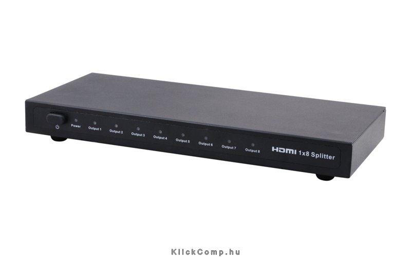 HDMI Video-Splitter, 8 port, FullHD, 3D, rackbe szerelhető Delock fotó, illusztráció : EQUIP-332718
