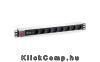 19" PDU, 8 csatlakozó, 1U, kapcsoló, túlfeszvédelemmel Delock