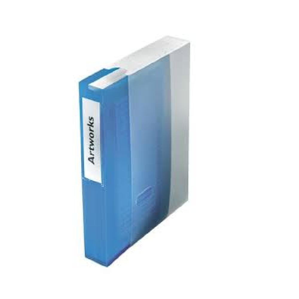 CD/DVD-mappa műanyag tokkal 48 db-os áttetsző kék fotó, illusztráció : ESSELTE-67083
