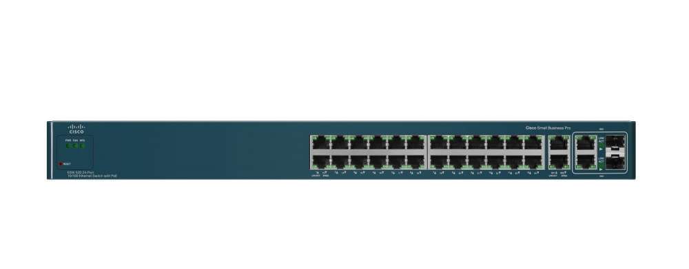 Cisco ESW-520-24 24 LAN 10/100Mbps, 4 miniGBIC Smart menedzselhető rack switch fotó, illusztráció : ESW-520-24-K9