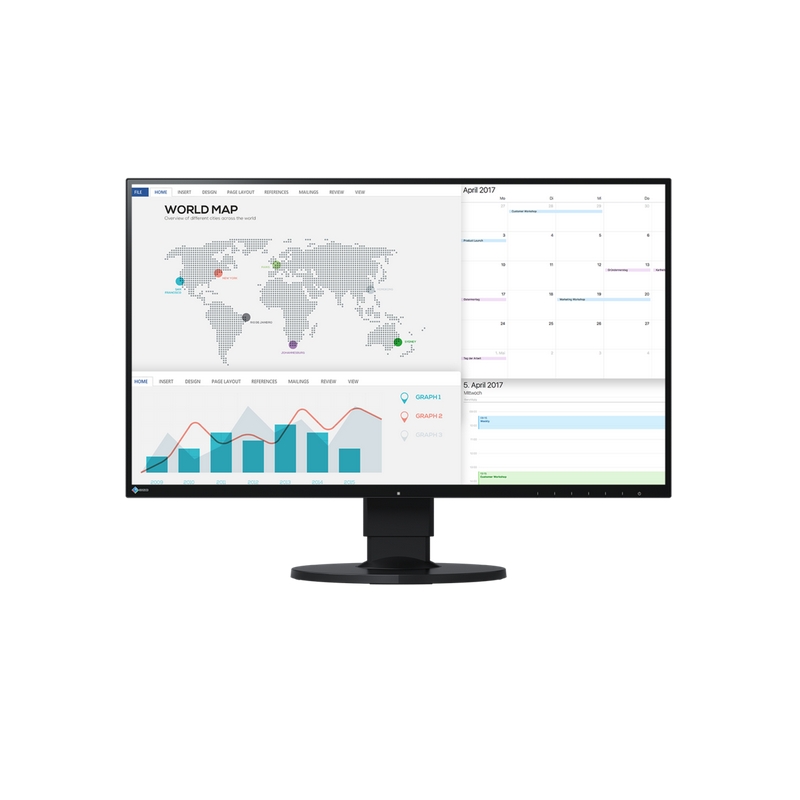 Monitor 27  2560x1440 IPS USB-C Display Port HDMI EIZO EV2780-BK EcoView Ultra- fotó, illusztráció : EV2780-BK
