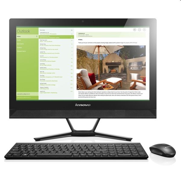 LENOVO IdeaCentre AIO asztali számítógép C40-30 21,5  FHD TOUCH i5-5200U 4GB 1T fotó, illusztráció : F0B400J4HV
