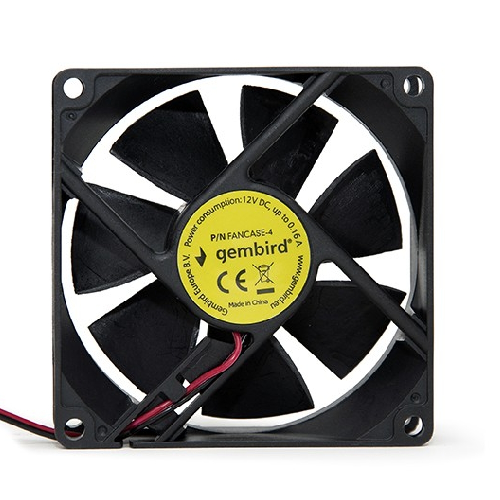 Cooler 8cm 80x80x25mm ventillátor Gembird FANCASE-4 - Már nem forgalmazott term fotó, illusztráció : FANCASE-4