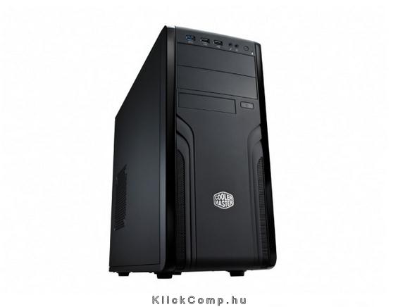 Számítógépház ATX COOLER MASTER Force 500 táp nélküli fekete ház fotó, illusztráció : FOR-500-KKN1
