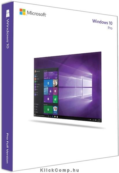 Microsoft Windows 10 Pro 32/64-bit HUN 1 Felhasználó Dobozos operációs rendszer fotó, illusztráció : FQC-09108