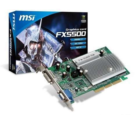VGA MSI  nVidia DDR 256 MB 128 bit AGP videokártya(3év) - Már nem forgalmazott fotó, illusztráció : FX5500-D256H