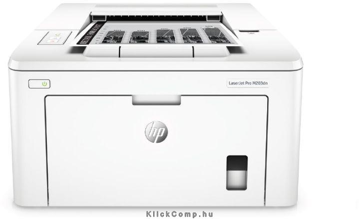 Lézernyomtató A4 mono A4 HP LaserJet Pro M203dn fekete USB Háló fotó, illusztráció : G3Q46A