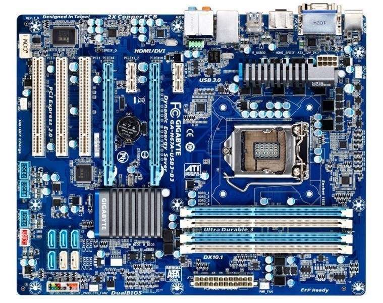 H67A-USB3-B3 skt1155 H67, 4xDDR3 1333MHz, 2xPCI-E, 1xGBE LAN, RAID, 2xSATA3, 12 fotó, illusztráció : GAH67AUSB3B3