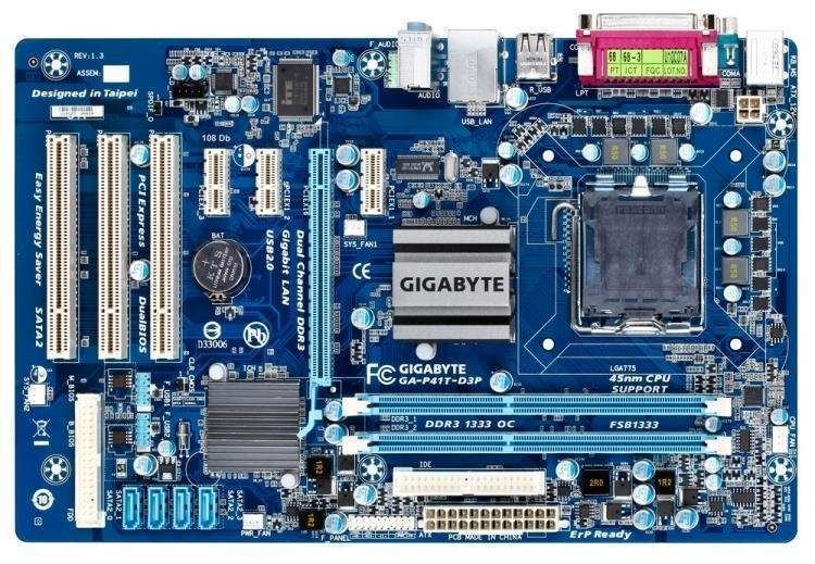 P41T-D3P skt775 G41 / ICH7, FSB1333, 2xDDR3 1333MHz, 1xGBE LAN, 8xUSB 3 év fotó, illusztráció : GAP41TD3P